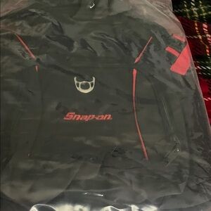 Snap-on Black and Red Logo Backpack